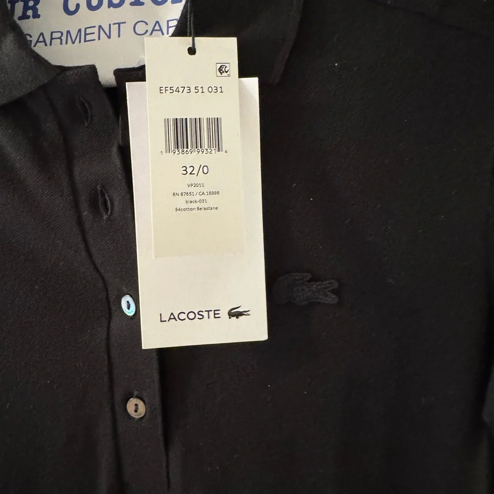 Lacoste Classic Black Polo Dress - Picture 3 of 3